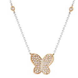 14KT Two Tone Gold Diamond Necklace  -# 2112