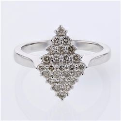 14KT White Gold Ladies Diamond Ring -# 8875