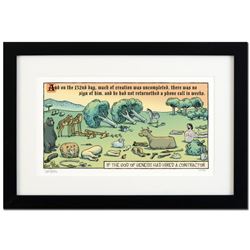 Bizarro! "God's Contractor" is a Framed Limited Edition which is Numbered, Hand Signed by creator Da