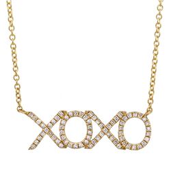 14KT Yellow Gold Diamond Necklace -# 7676