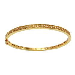 14KT Yellow Gold Diamond Bangle Bracelet -# 6518