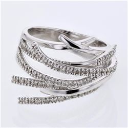 18KT White Gold Ladies Diamond Fashion Ring -# 9292