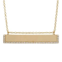 14KT Yellow Gold Diamond Necklace -# 7737