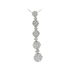 14KT White Gold Ladies Diamond Pendant -# 9423