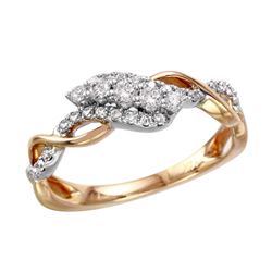 14KT Two Tone Gold Diamond Ring  -# 2148