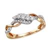 Image 1 : 14KT Two Tone Gold Diamond Ring  -# 2148