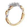 Image 2 : 14KT Two Tone Gold Diamond Ring  -# 2148