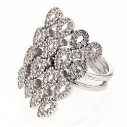 14KT White Gold Ladies Diamond Ring -# 9949