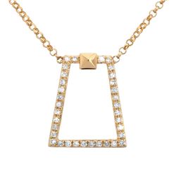 14KT Yellow Gold Diamond Necklace -# 7744
