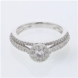 18KT White Gold Ladies Diamond Semi-Mount Ring  -# 9685