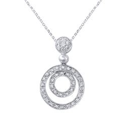 14KT White Gold Ladies Slider with Chain  -# 6752