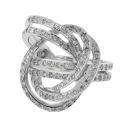 14KT White Gold Ladies Diamond Ring -# 9506