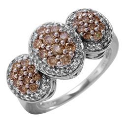 14KT White Gold Diamond Pave Ring -# 30