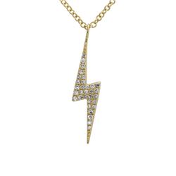 14KT Yellow Gold Diamond Pendant With Chain -# 7850-1