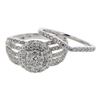 Image 1 : 14KT White Gold Ladies Diamond Wedding Ring Set -# 10106