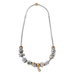 Pandora 14KT Gold and Silver Charm Necklace -# 234