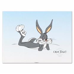 Bugs Bunny Lying Down Limited Edition Sericel by Chuck Jones (1912-2002)! Includes Certificate of Au