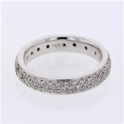 18KT White Gold Ladies Diamond Wedding Band -# 9291