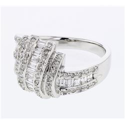 18KT White Gold Ladies Diamond Fashion Ring -# 9833