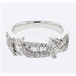 18KT White Gold Ladies Diamond Fashion Ring -# 9972