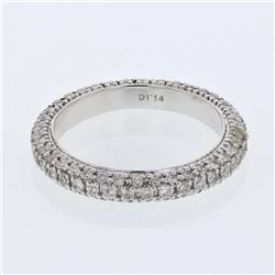 18KT White Gold Ladies Diamond Wedding Band -# 9579