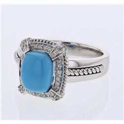 18KT White Gold Ladies Diamond and Gemstone Cocktail Ring -# 8814