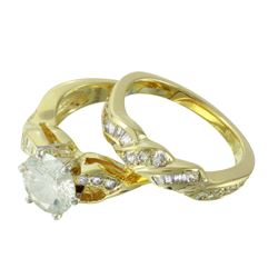 14KT Yellow Gold Wedding Ring Set -# 1779