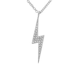 14KT White Gold Diamond Pendant With Chain -# 7781-1