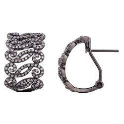 14KT White Gold Diamond Earrings -# 5954