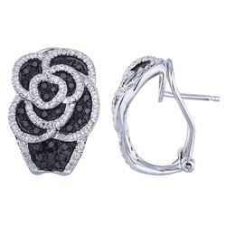 14KT White Gold Diamond Earrings -# 6051