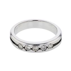 14KT White Gold Ladies Diamond Band Ring -# 8940