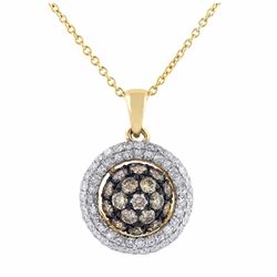 14KT Yellow Gold Diamond Pendant With Chain -# 6036-1