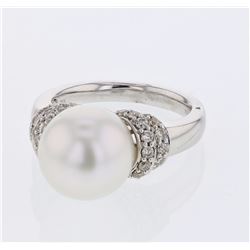 18KT White Gold Ladies Diamond Fashion Ring -# 9162