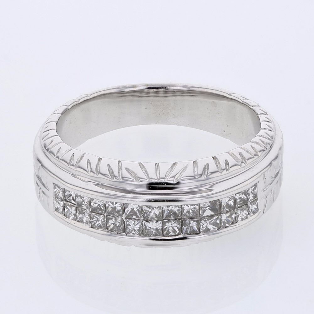 18KT White Gold Ladies Diamond Wedding Band 9100