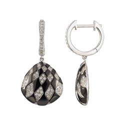 14KT White Gold Diamond Earrings -# 6156