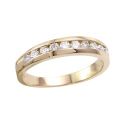 14KT Yellow Gold Diamond Wedding Band -# 747