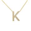 Image 1 : 14KT Yellow Gold Diamond Necklace -# 8019-1
