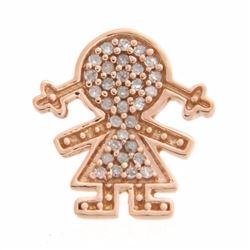 14KT Rose Gold Ladies Diamond Necklace -# 8591