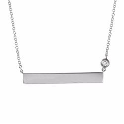14KT White Gold Diamond Necklace -# 7666