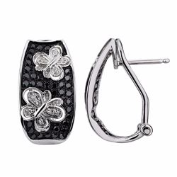 14KT White Gold Diamond Earrings -# 6129