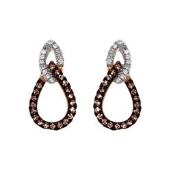 10KT White Gold Diamond Hoop Earrings -# 2068