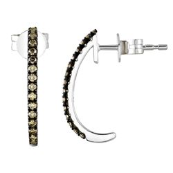 14KT White Gold Diamond Earrings -# 6378