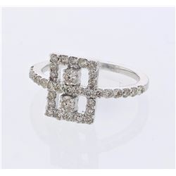 18KT White Gold Ladies Diamond Fashion Ring -# 8828