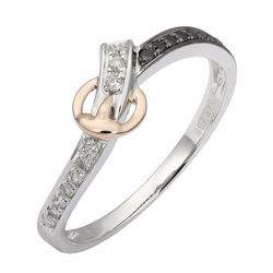 14KT Two Tone Gold Women's Diamond Ring -# 6216-1