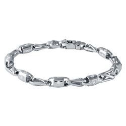 14KT White Gold Mens  Bracelet -# 10444