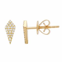 14KT Yellow Gold Diamond Earrings -# 7750-1