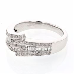 18KT White Gold Ladies Diamond Fashion Ring -# 9409