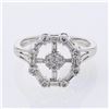 Image 1 : 18KT White Gold Ladies Diamond Cluster Ring  -# 8874