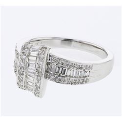 18KT White Gold Ladies Diamond Fashion Ring -# 9741