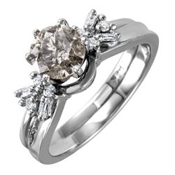 14KT White Gold Diamond Wedding Ring Set -# 1565